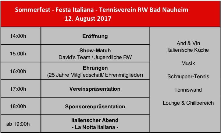 TCRW Bad Nauheim - Sommerfest 2017